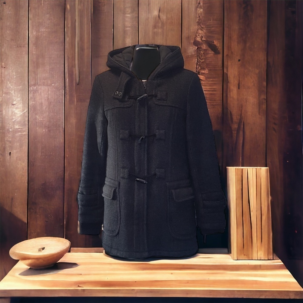 Joe Fresh Toggle Peacoat -NWOT- Grey -Gloverall SzXs 🍁🍂​​​​​ - Picture 11 of 16